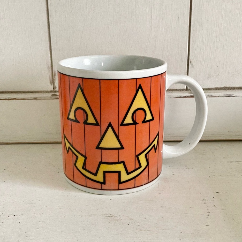 Vintage Halloween Jack O Lantern Pumpkin Coffee Mug